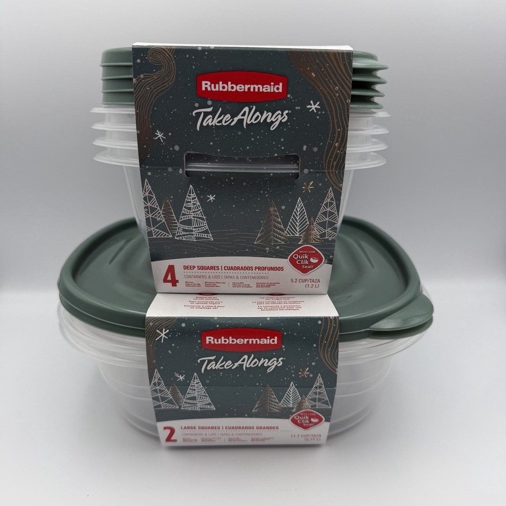 Rubbermaid Take Alongs Limited Ed. Green Lid Storage Container Set